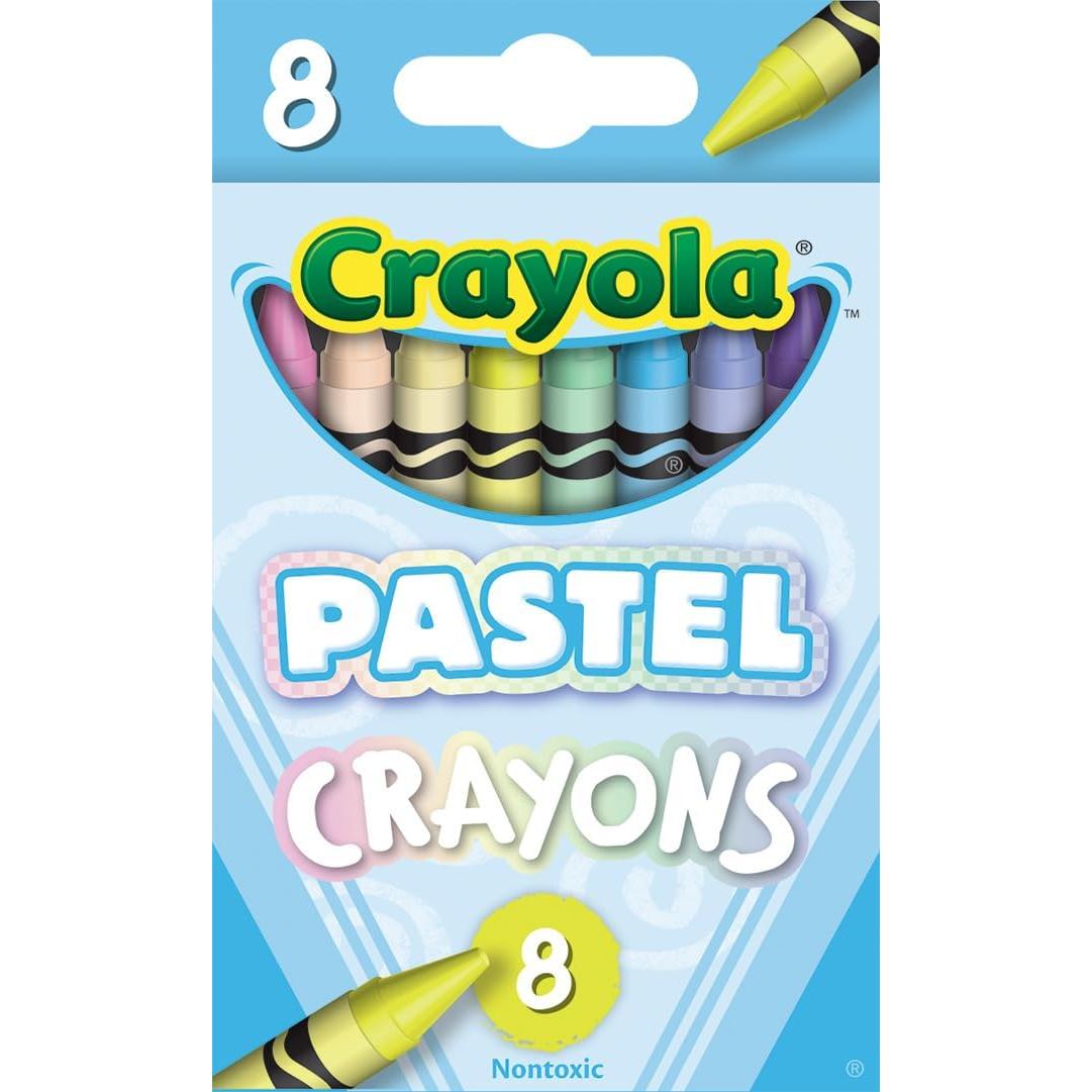 Crayola Crayones Pastel 8 Colores para Niños Suministros de Arte