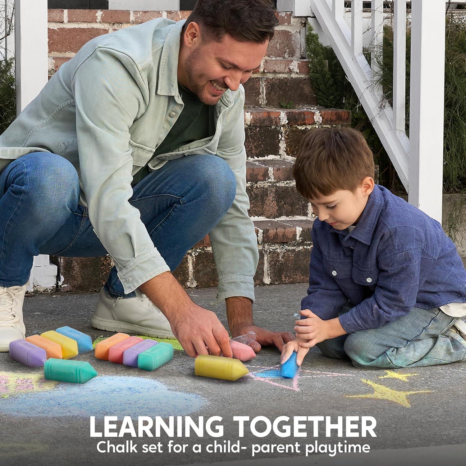 Tiza Jumbo Lavable JOYIN 6 Colores No Tóxicos para Niños