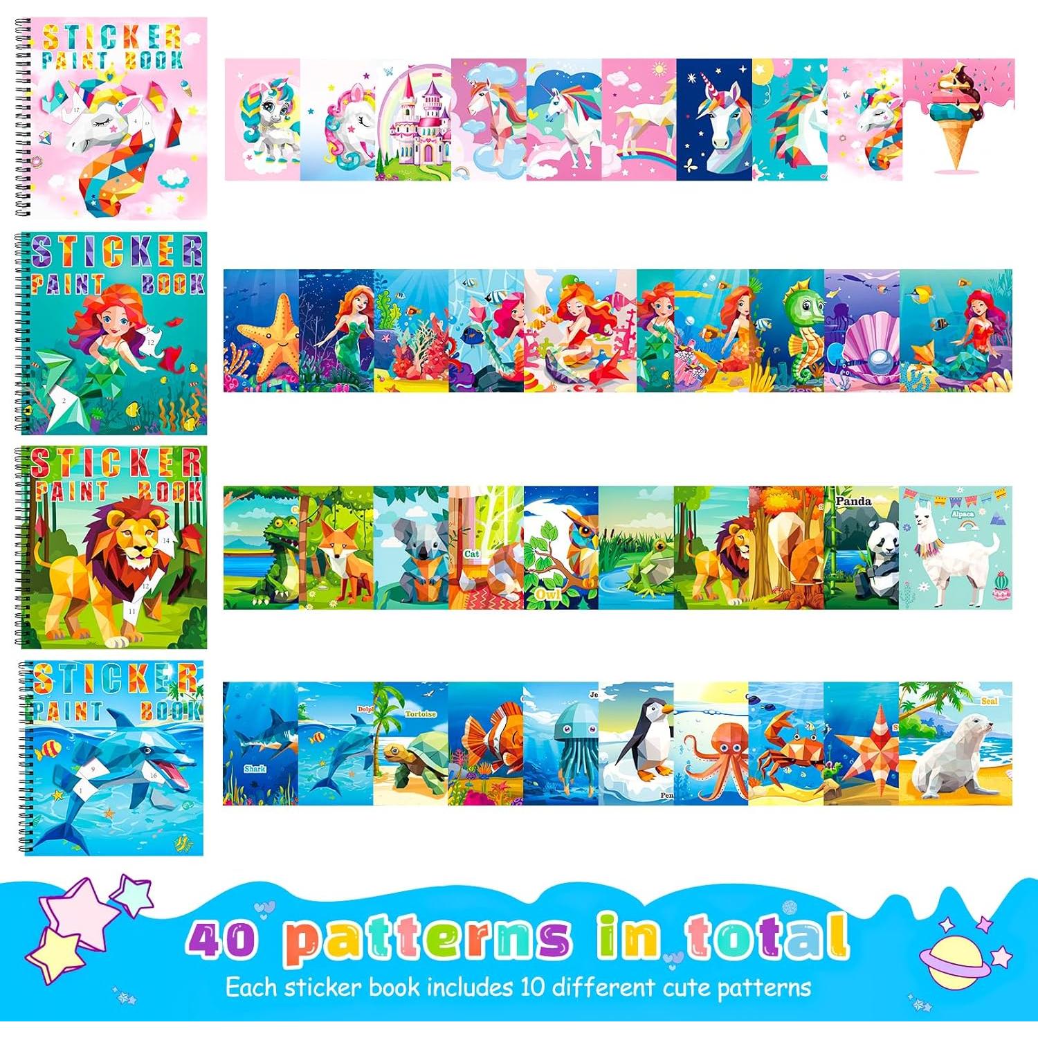 Libro de Pintura con Stickers Homicozy 4 Piezas Niñas