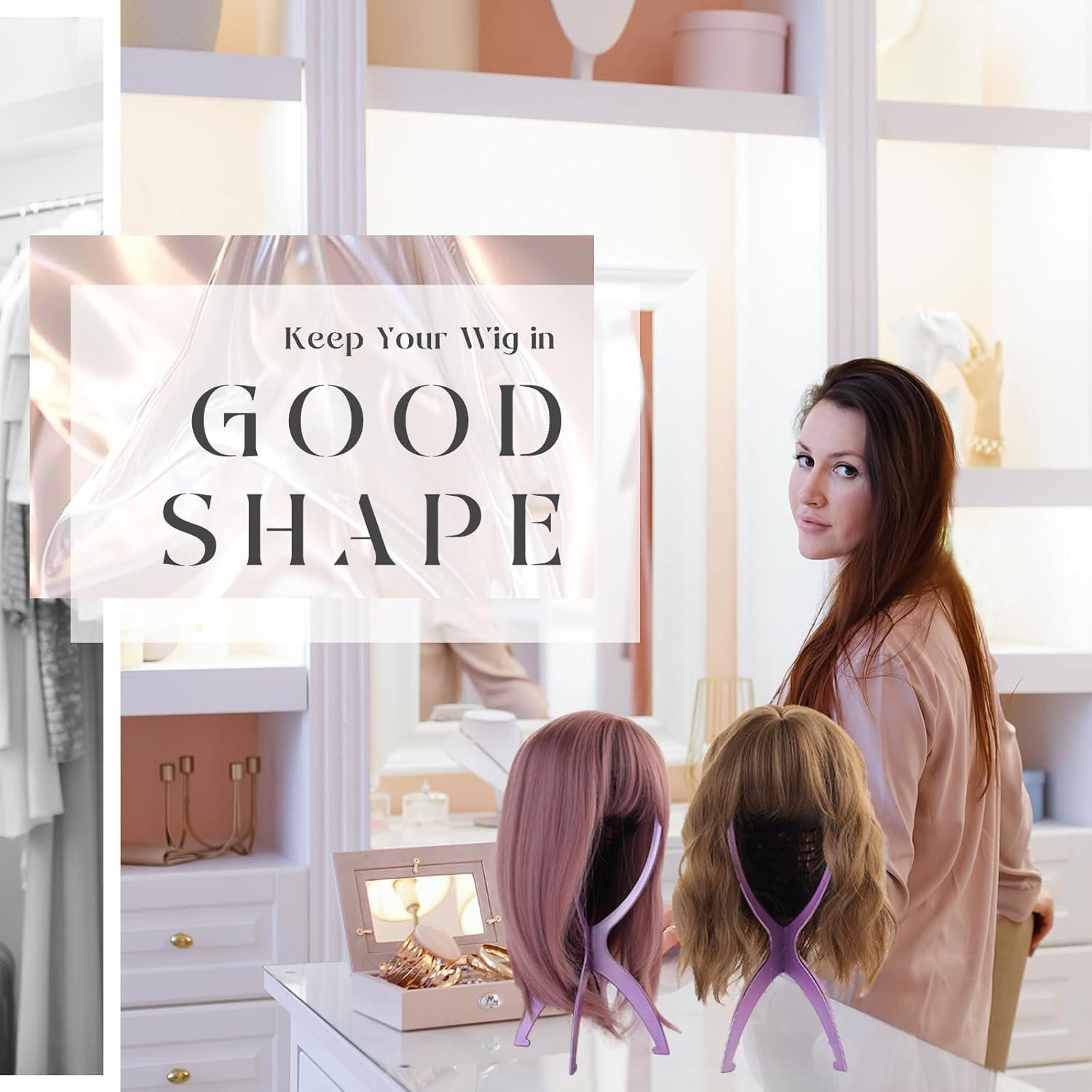 Soporte para Pelucas Dreamlover Plegable Morado - Paquete de 3