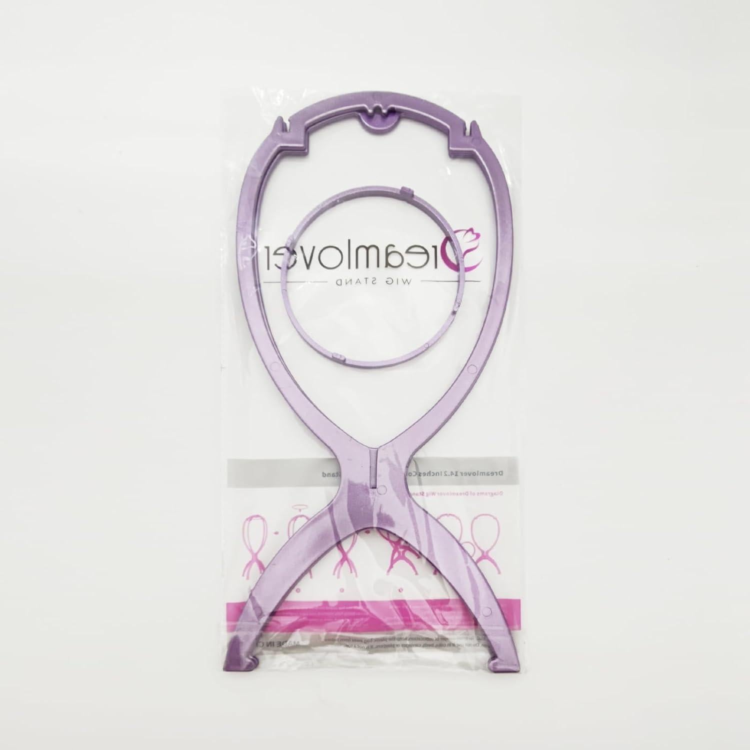 Soporte para Pelucas Dreamlover Plegable Morado - Paquete de 3