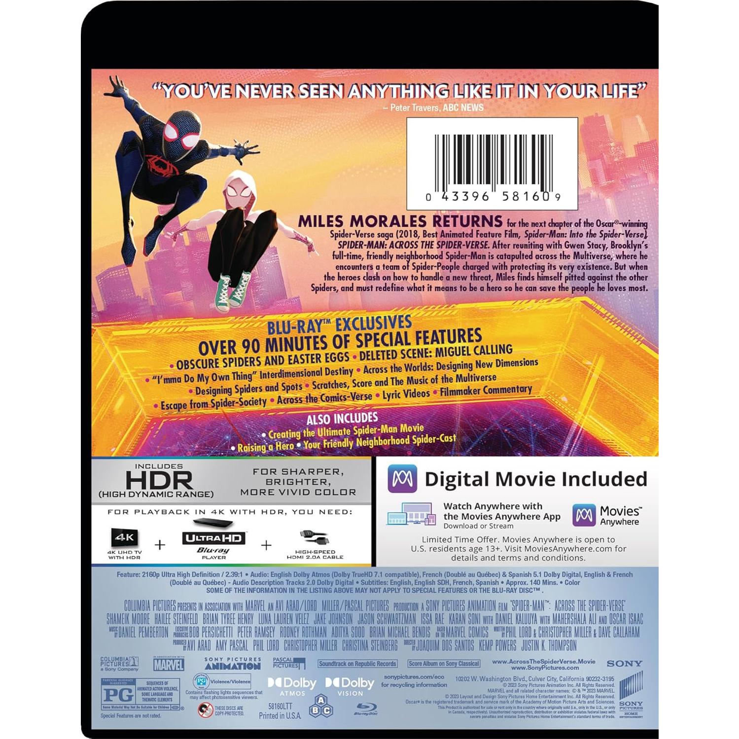 Spider-Man: A Través del Spider-Verse - Combo UHD/BD + Digital