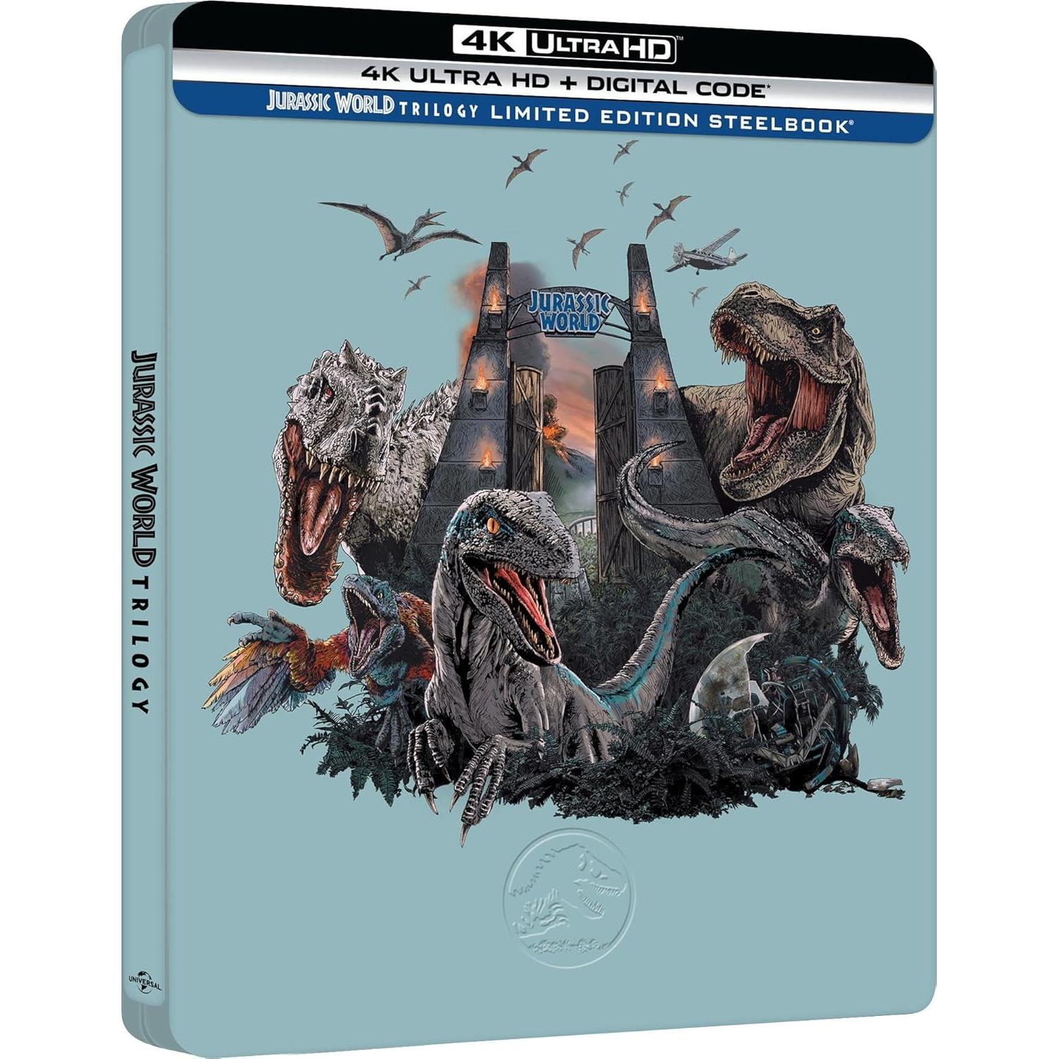 Trilogía Jurassic World 4K Ultra HD Steelbook - Edición Limitada