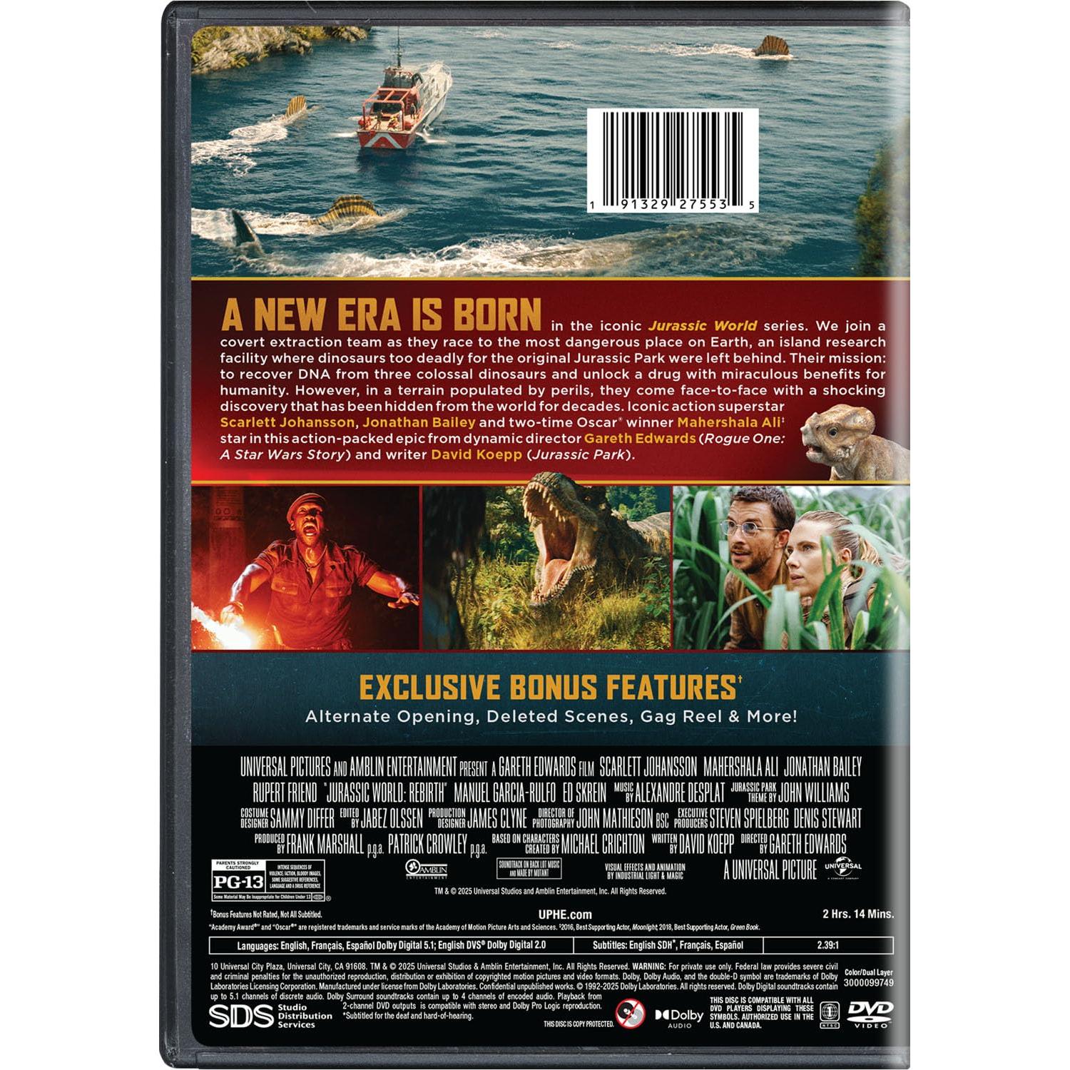 Jurassic World Renacimiento DVD - Película de Acción 2025