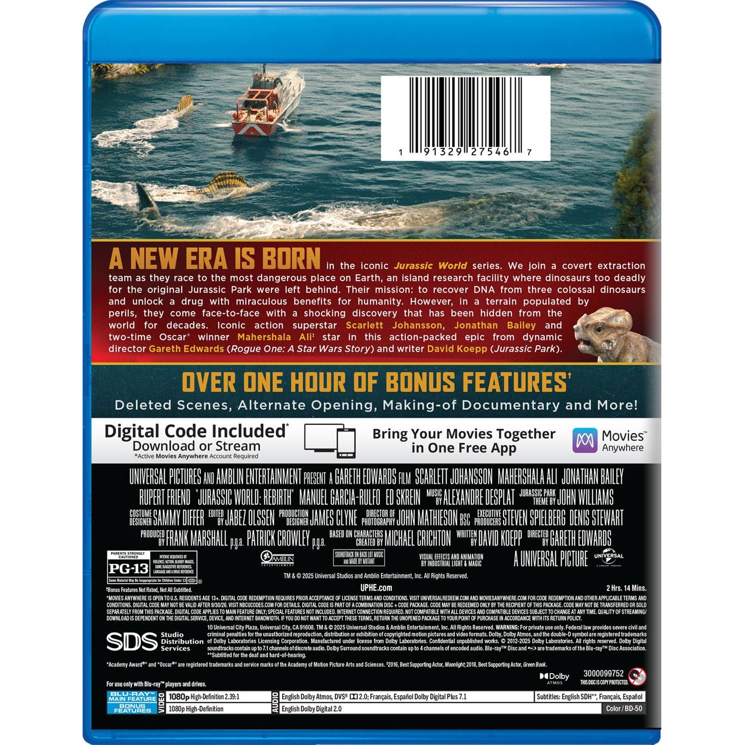 Jurassic World Renacimiento Blu-ray + Digital - 2h 14m PG-13