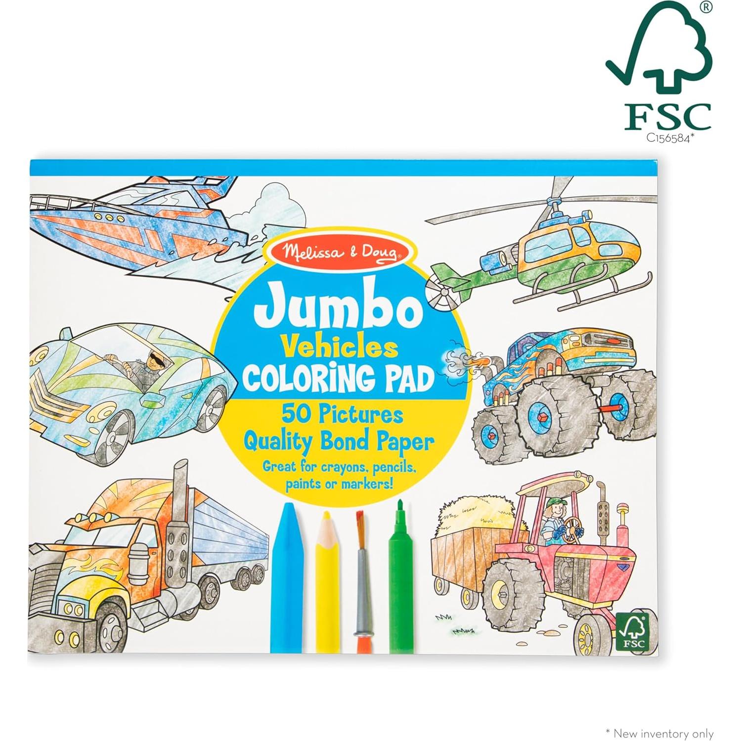 Cuaderno de Dibujo Melissa & Doug Vehículos - 50 Páginas