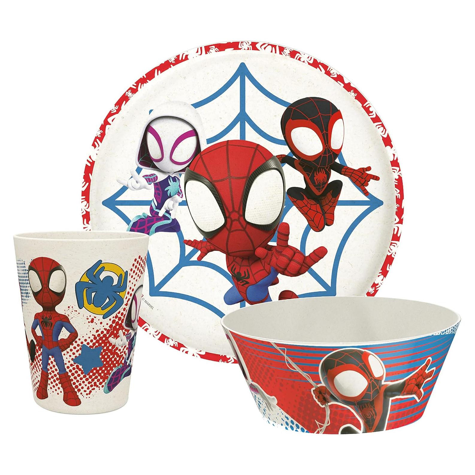 Juego de vajilla infantil Zak Designs Spider-Man 3 piezas