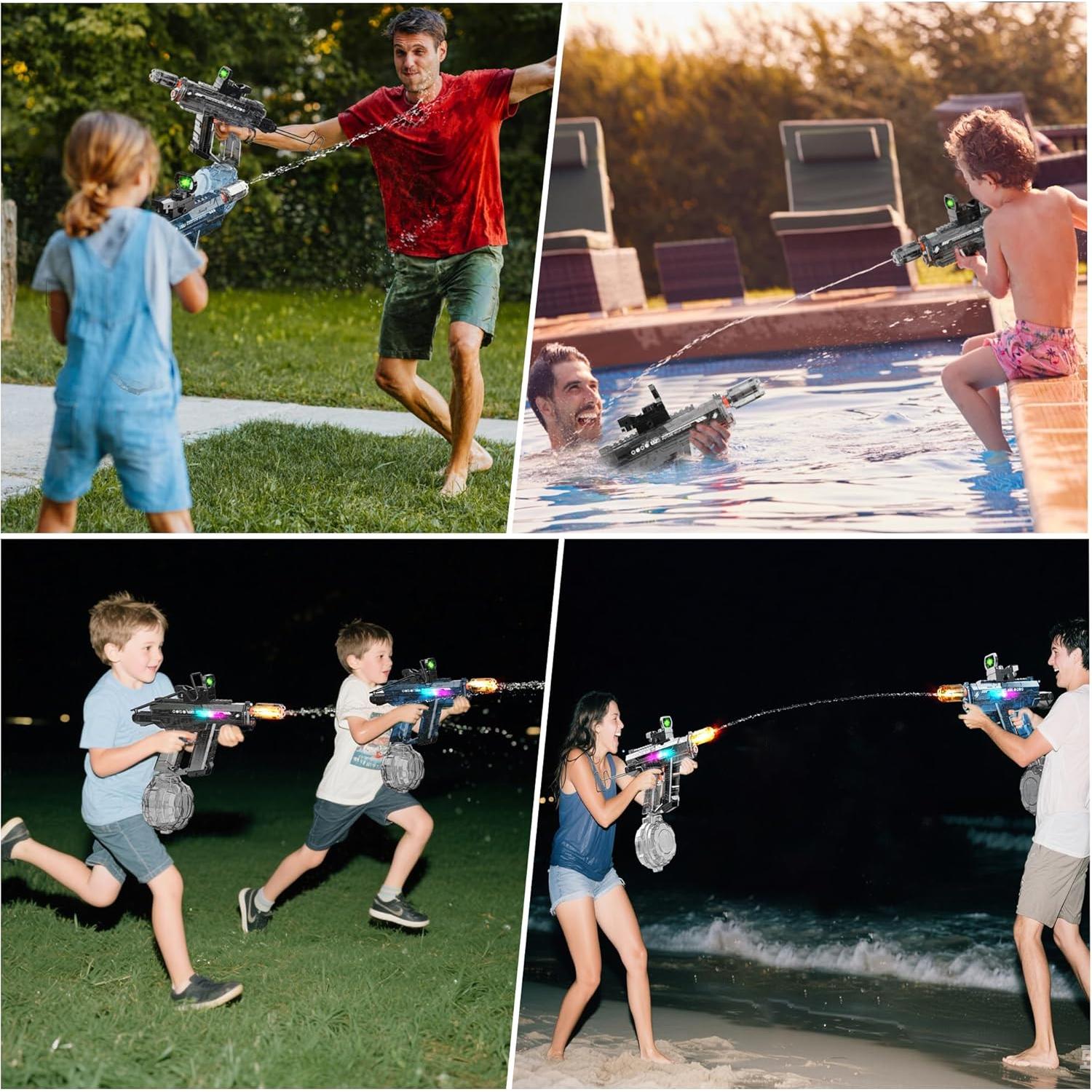 Pistola de Agua Eléctrica Automática Flybakiz Gris Oscuro