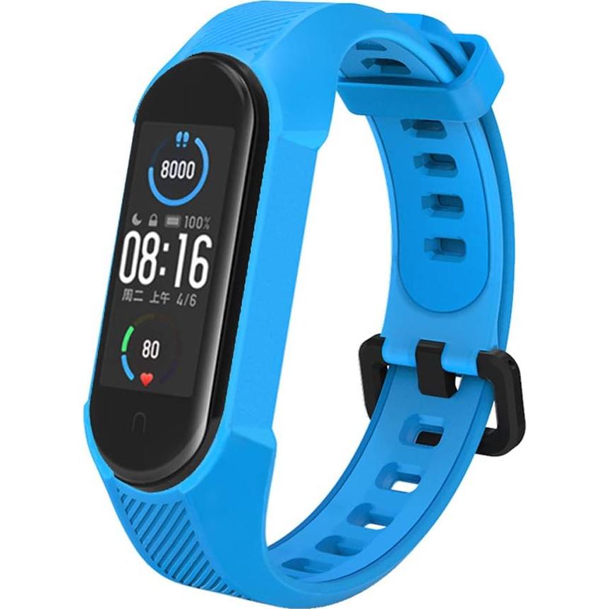 Yuuol Correa de Silicona para Xiaomi Mi Band 6/5 - Azul