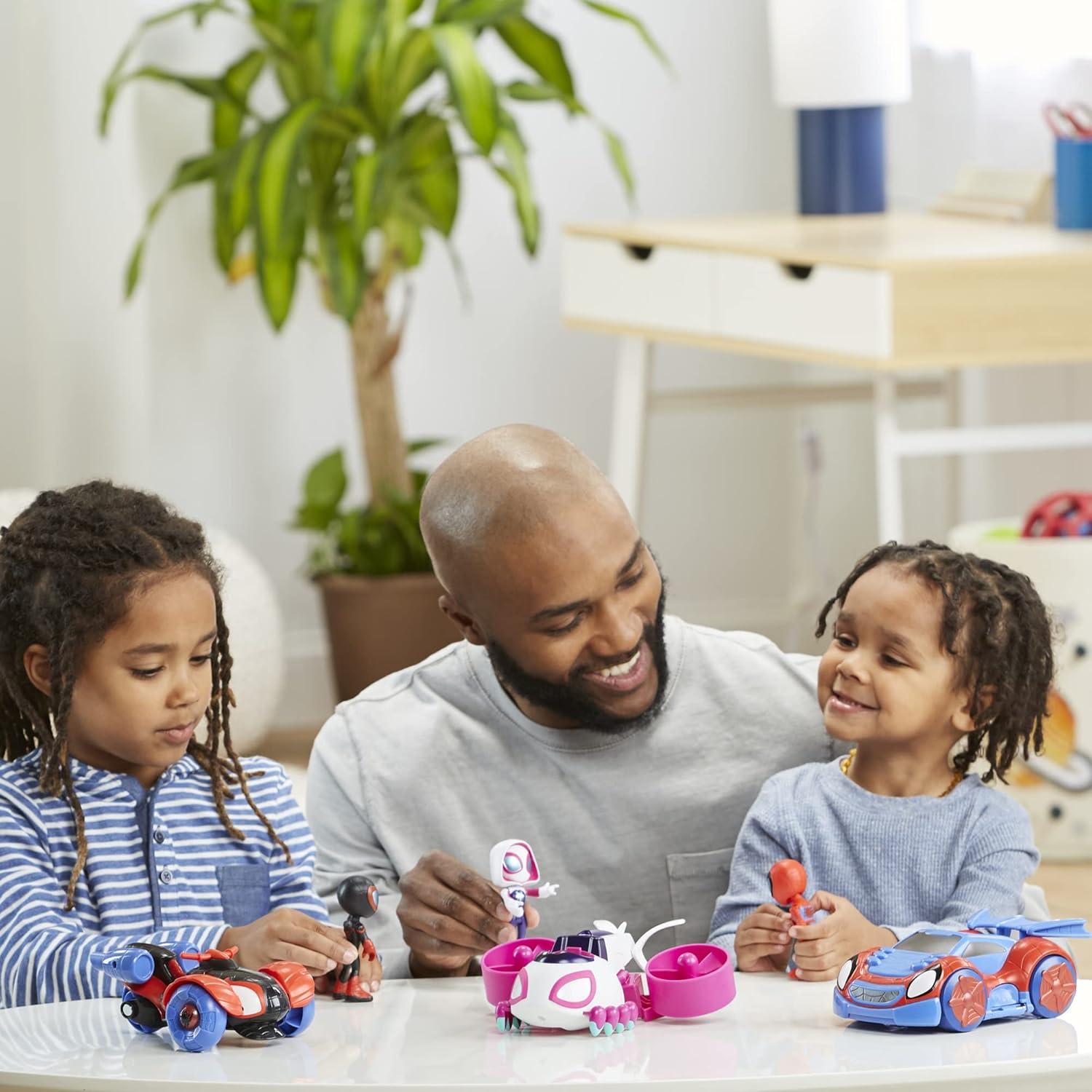 Set de Juego Spidey y sus Amigos Hasbro con 3 Vehículos y Figuras