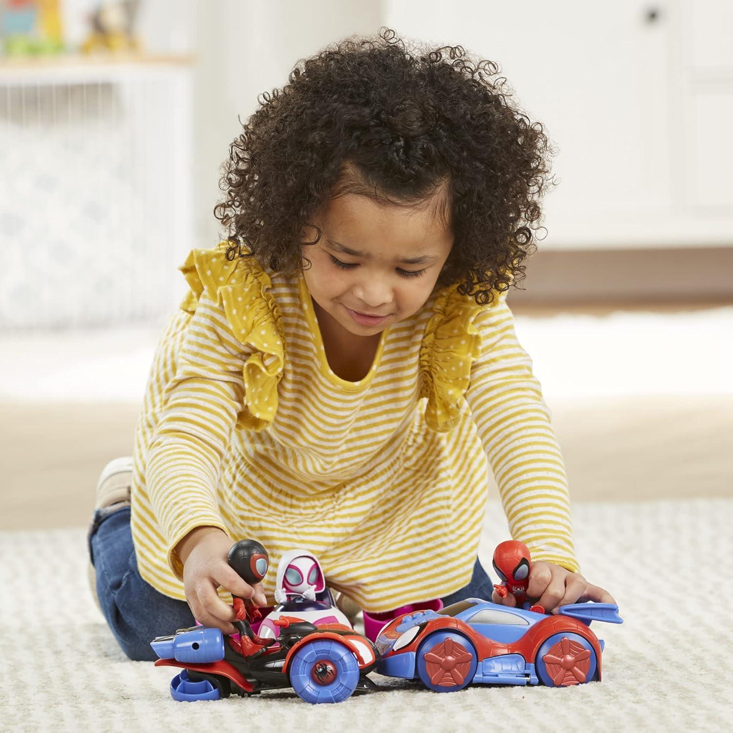 Set de Juego Spidey y sus Amigos Hasbro con 3 Vehículos y Figuras