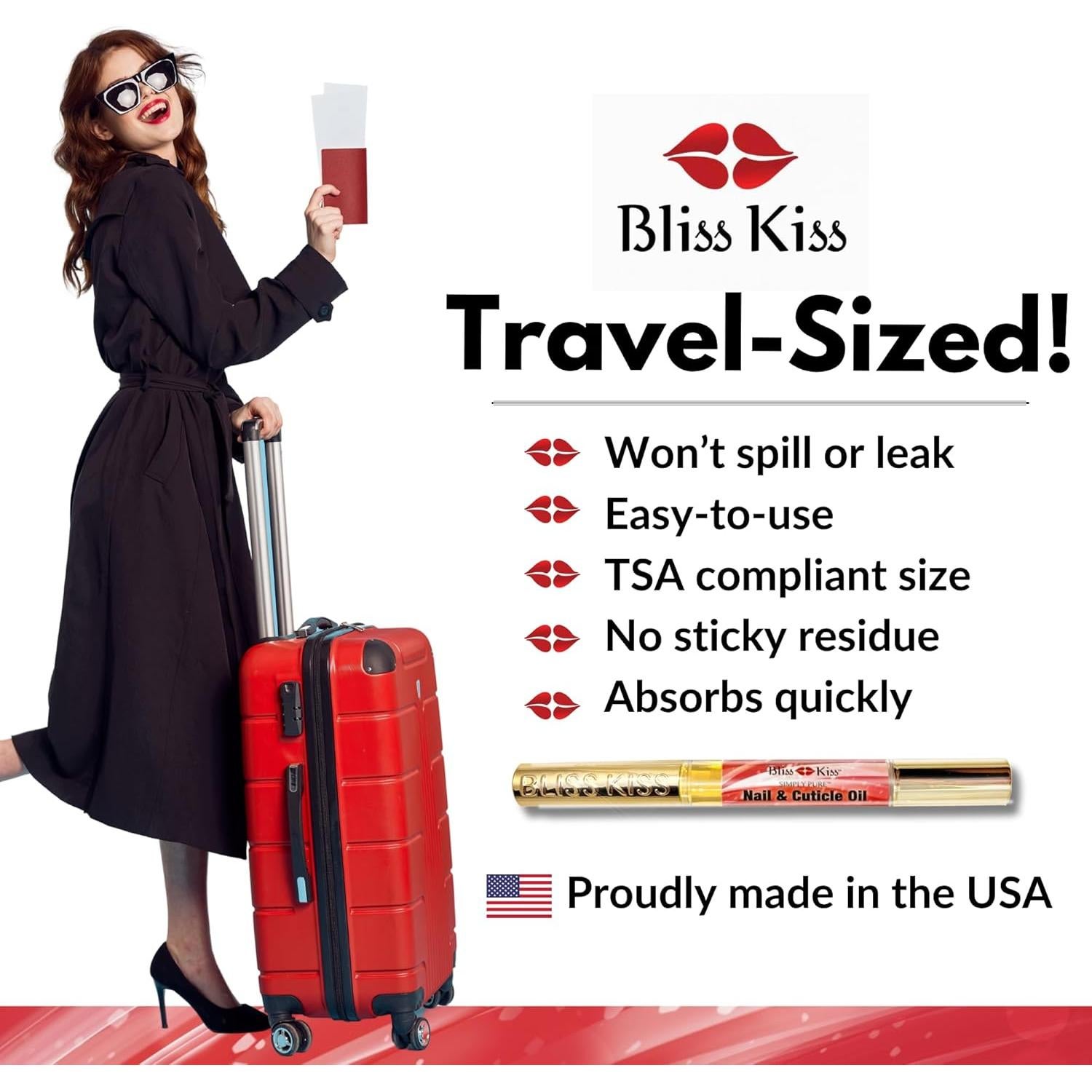 Bliss Kiss Aceite para Cutículas y Uñas 12.7cm Bastón de Caramelo