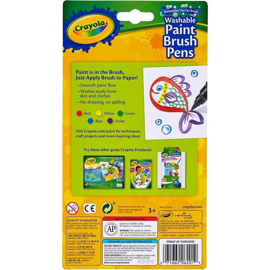 Set de Marcadores Pincel Crayola 5 Unidades Lavables