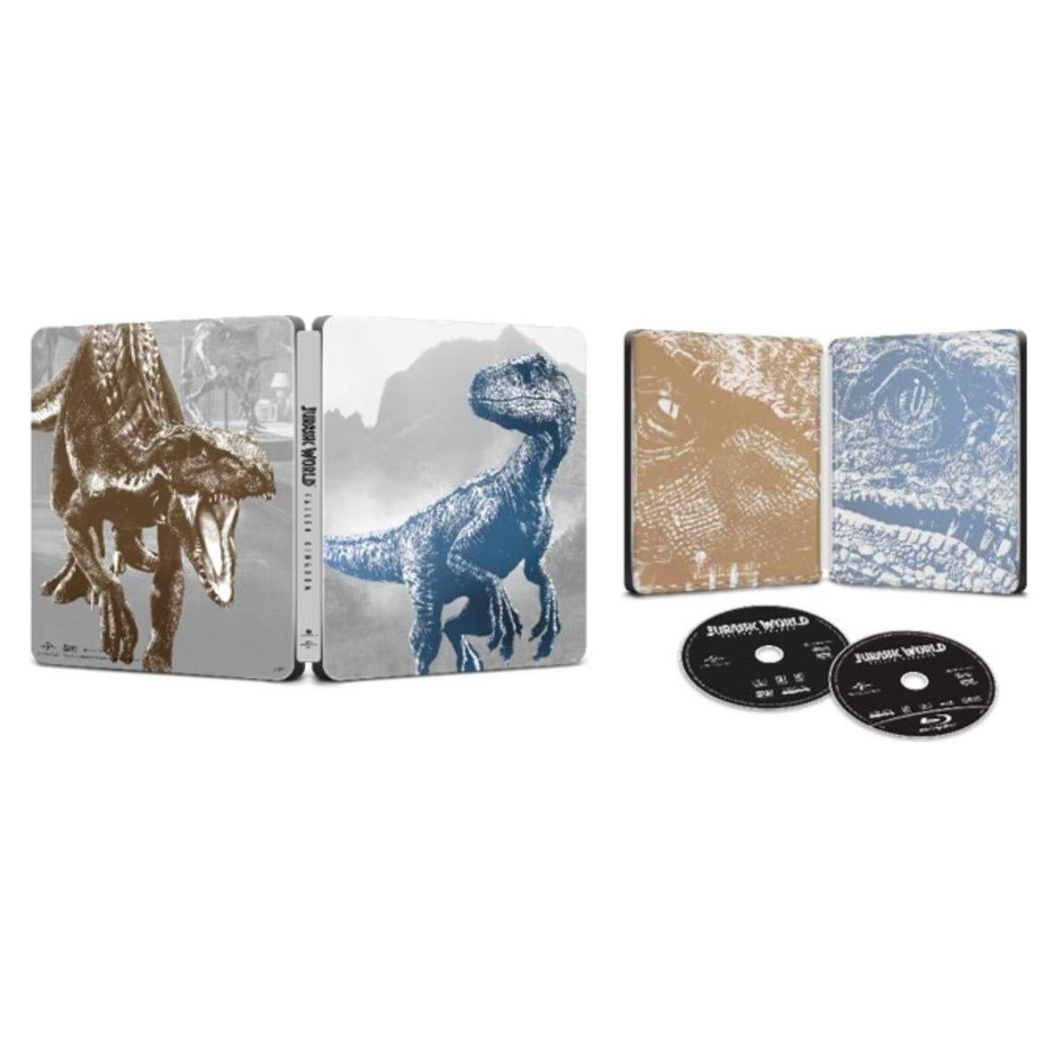 Jurassic World - Reino Caído Blu-ray Steelbook 17.1x13.7cm