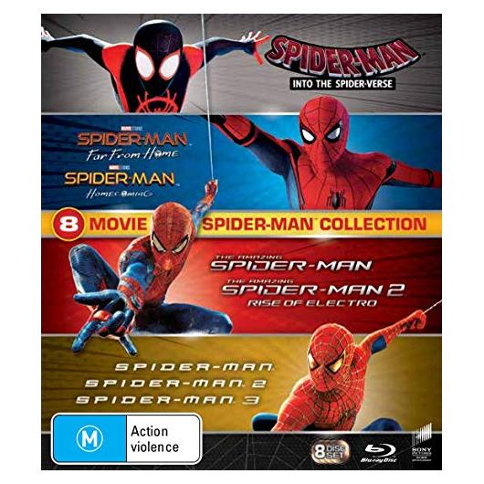 Colección Blu-ray 8 Películas Spider-Man - Tom Holland, Tobey Maguire