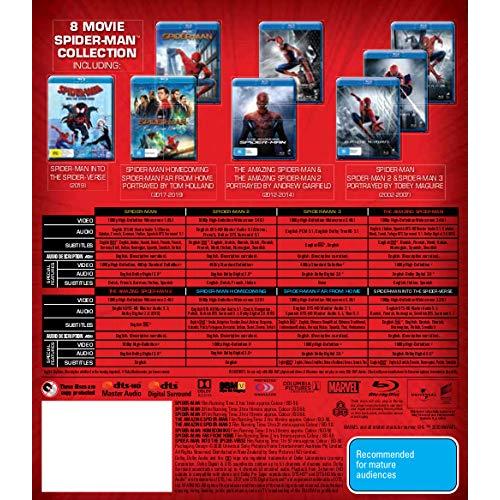Colección Blu-ray 8 Películas Spider-Man - Tom Holland, Tobey Maguire