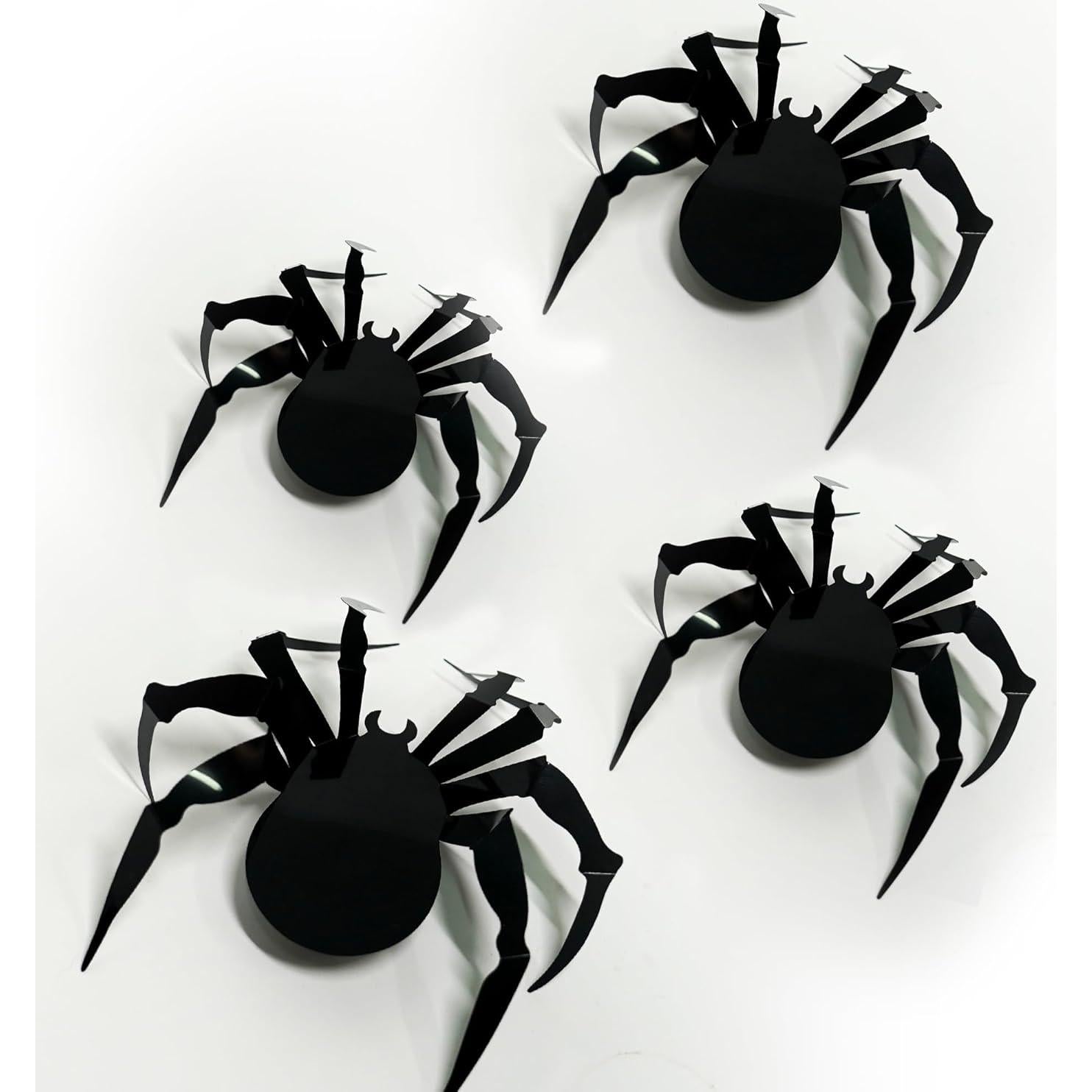 Decoraciones de Halloween Dazzle Bright 36 Pcs Arañas 3D PVC