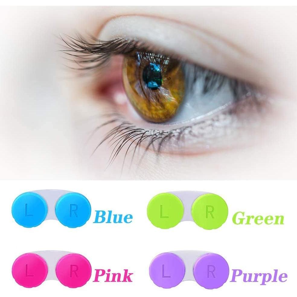 Estuches de Lentes de Contacto KISEER - 4 Piezas Coloridos