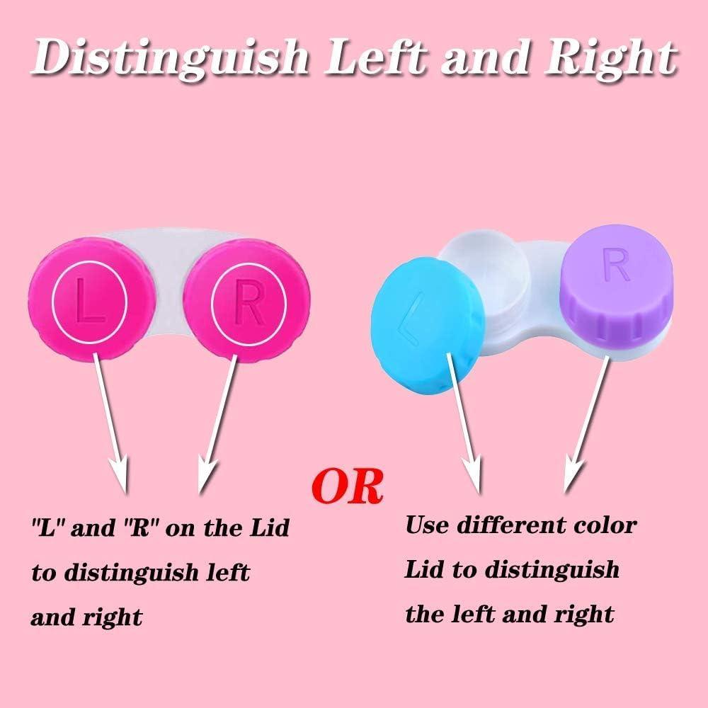 Estuches de Lentes de Contacto KISEER - 4 Piezas Coloridos