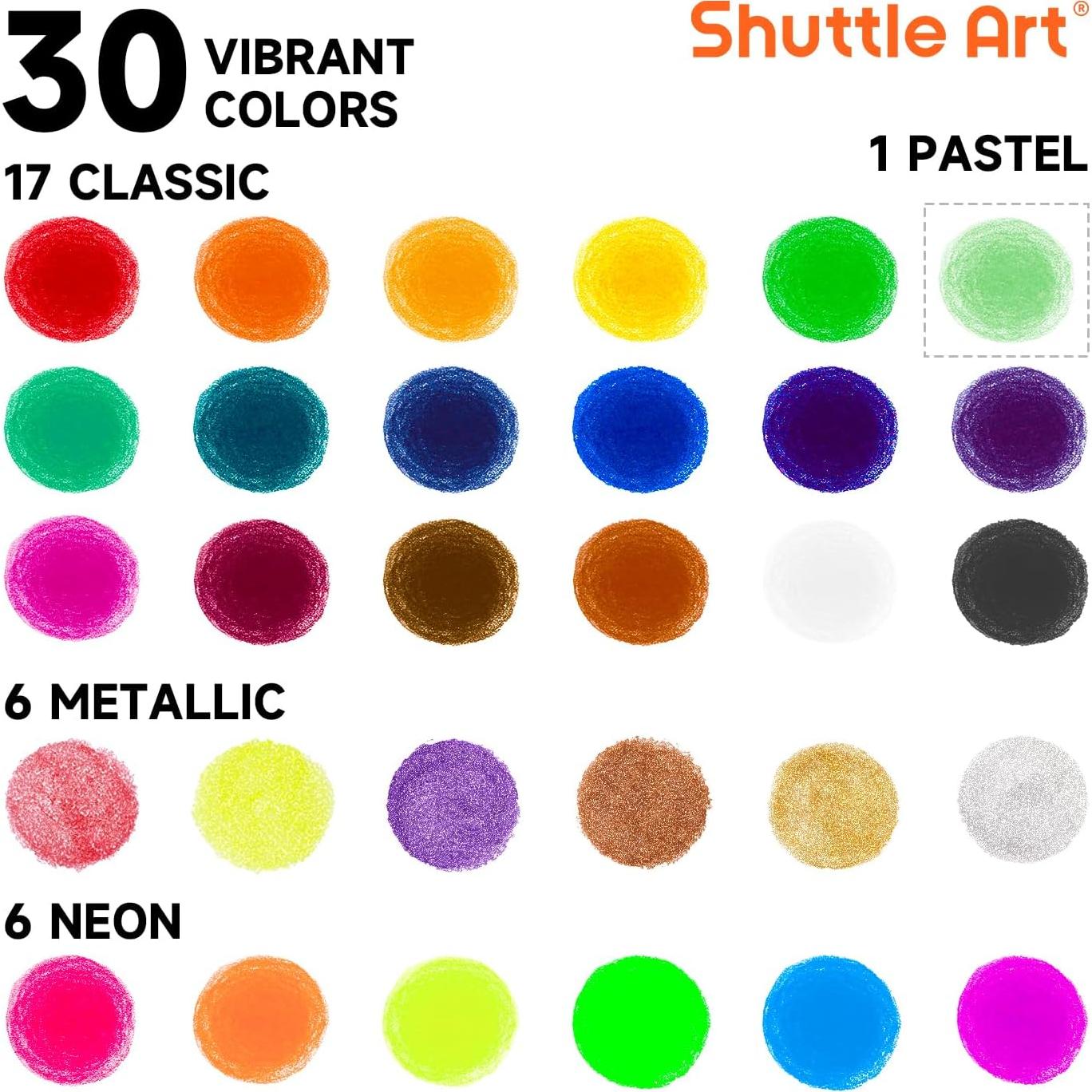 Barras de Pintura Tempera Shuttle Art 30 Colores + Bloc Dibujo