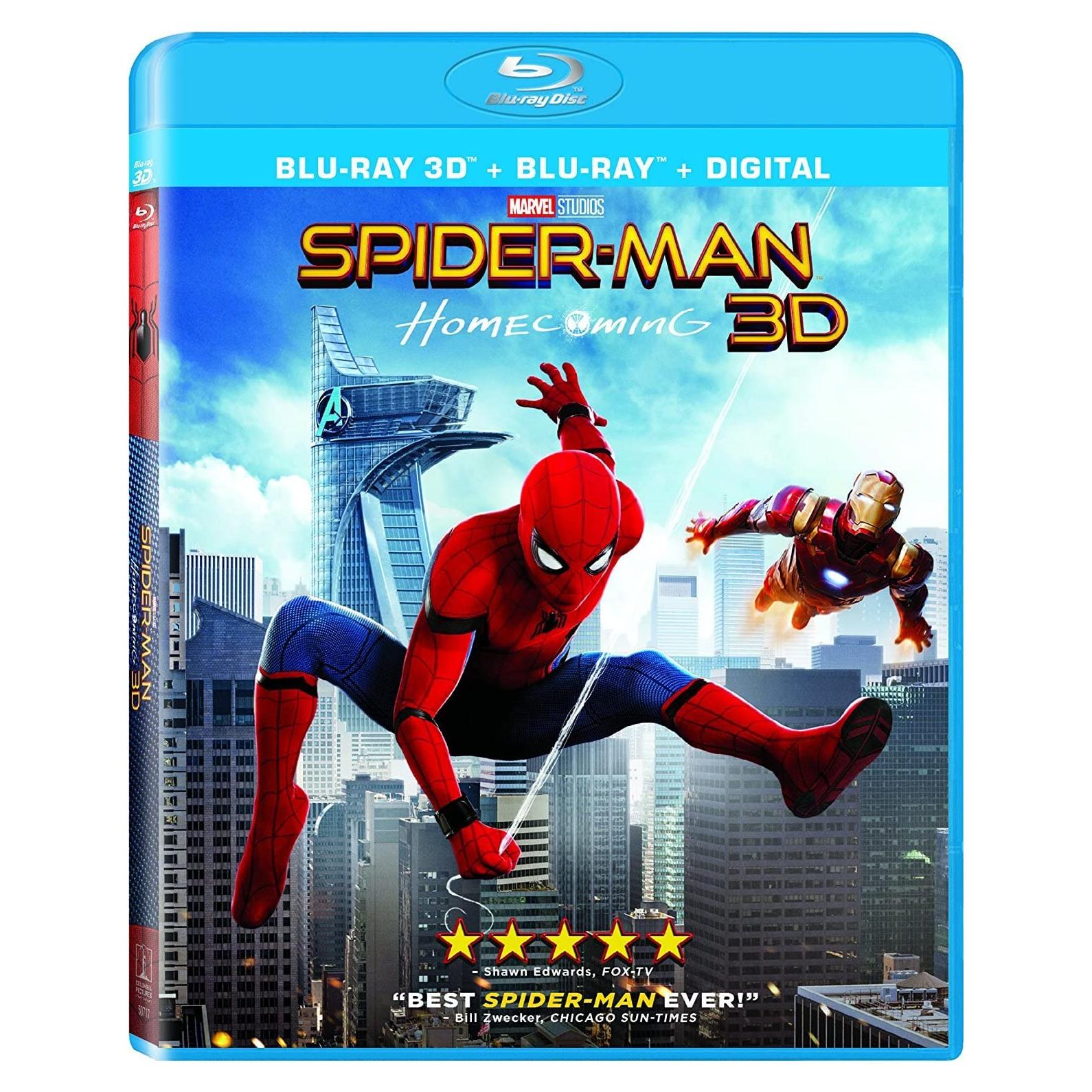Spider-Man: Homecoming Blu-ray 3D + Digital Sony 2 Discos