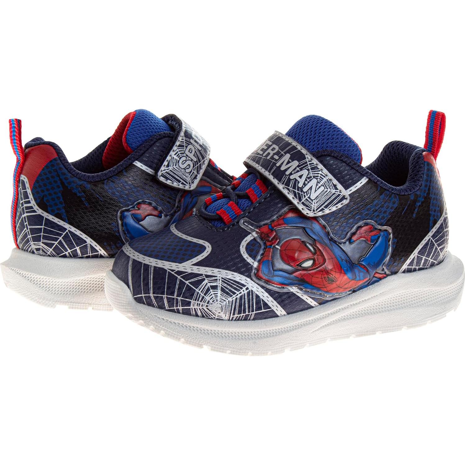 Zapatillas Spiderman LED para Niños - Azul Marino - T10