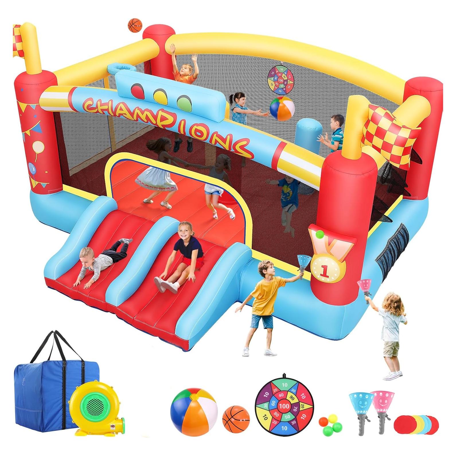 Casa Inflable Extra Grande AKEYDIY 400x340x253 cm con Ventilador