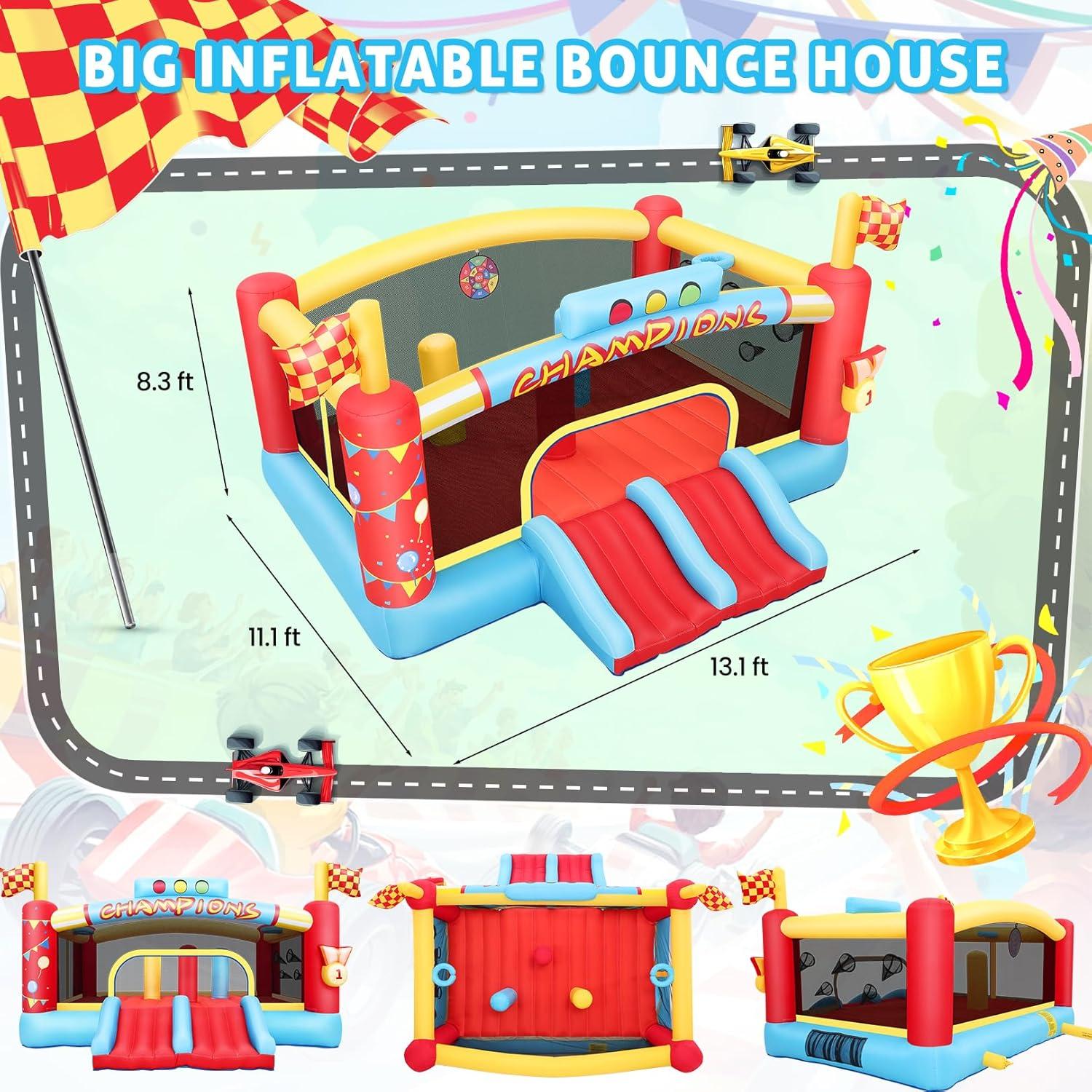 Casa Inflable Extra Grande AKEYDIY 400x340x253 cm con Ventilador