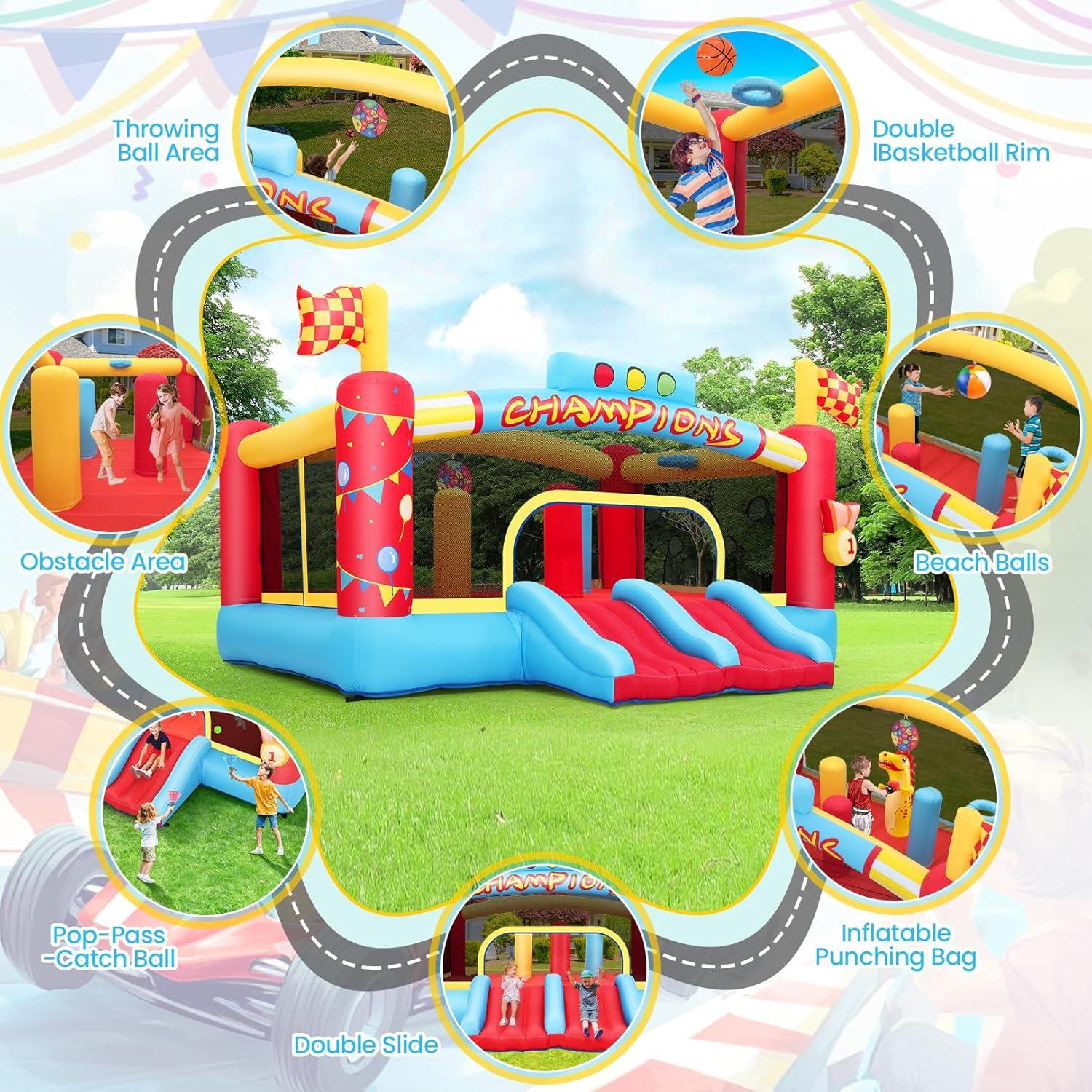 Casa Inflable Extra Grande AKEYDIY 400x340x253 cm con Ventilador