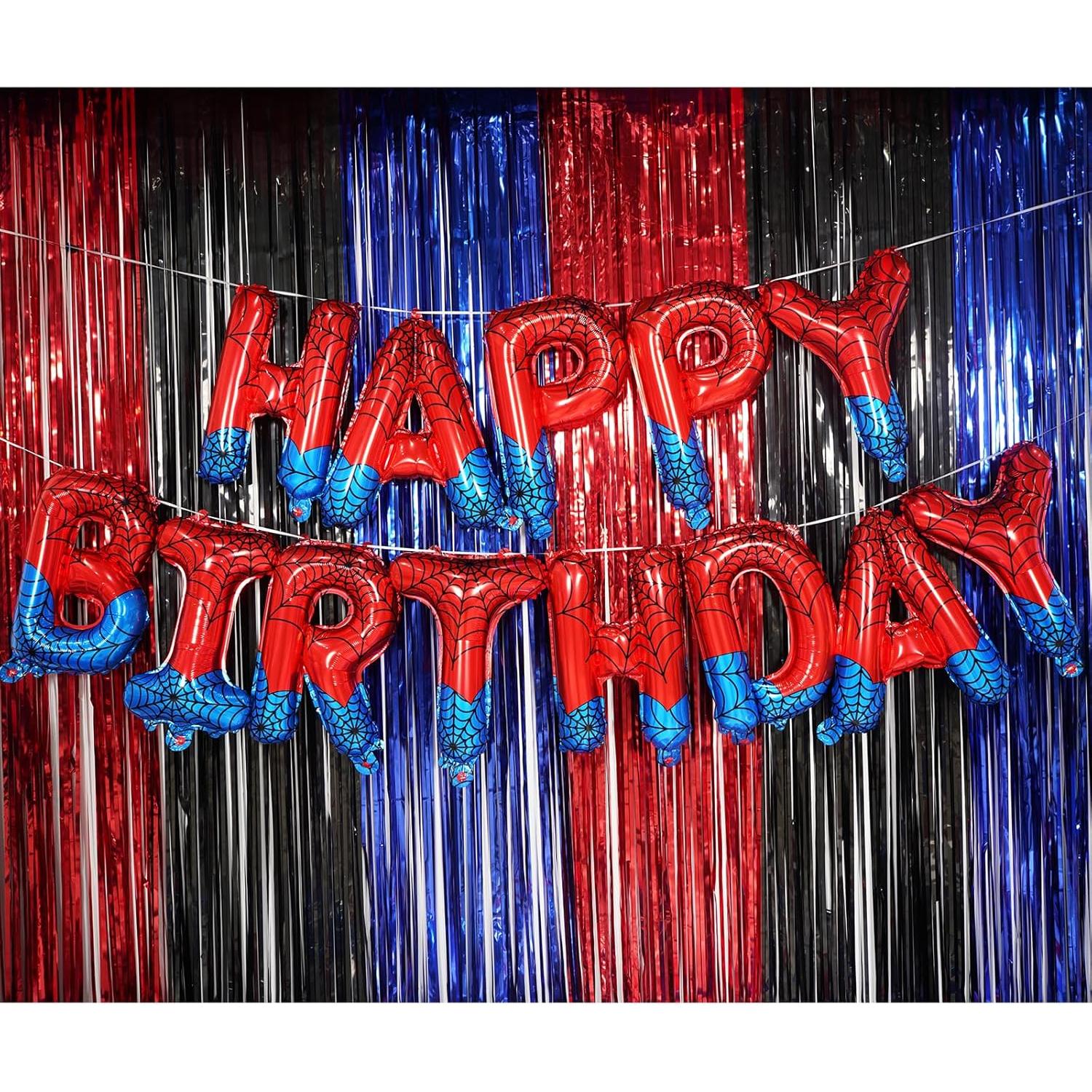 Banner Feliz Cumpleaños Araña FANGBBO Decoración Fiesta