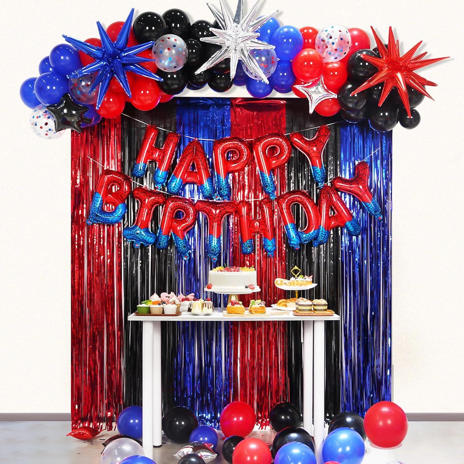 Banner Feliz Cumpleaños Araña FANGBBO Decoración Fiesta