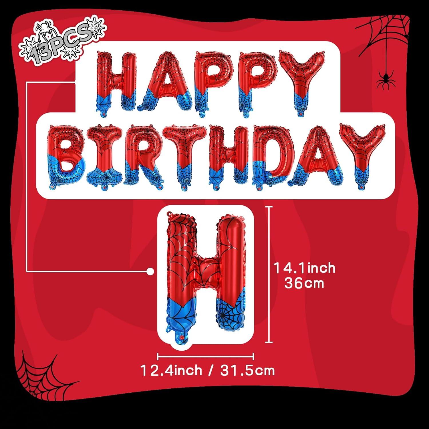 Banner Feliz Cumpleaños Araña FANGBBO Decoración Fiesta