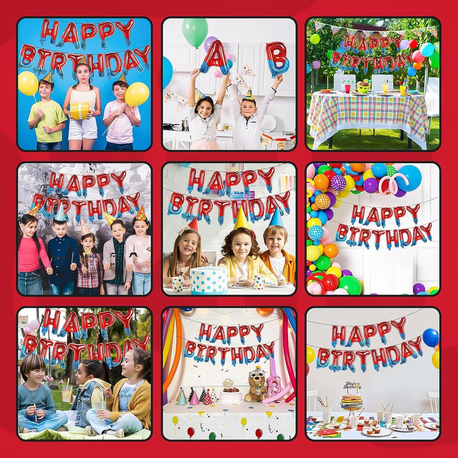 Banner Feliz Cumpleaños Araña FANGBBO Decoración Fiesta