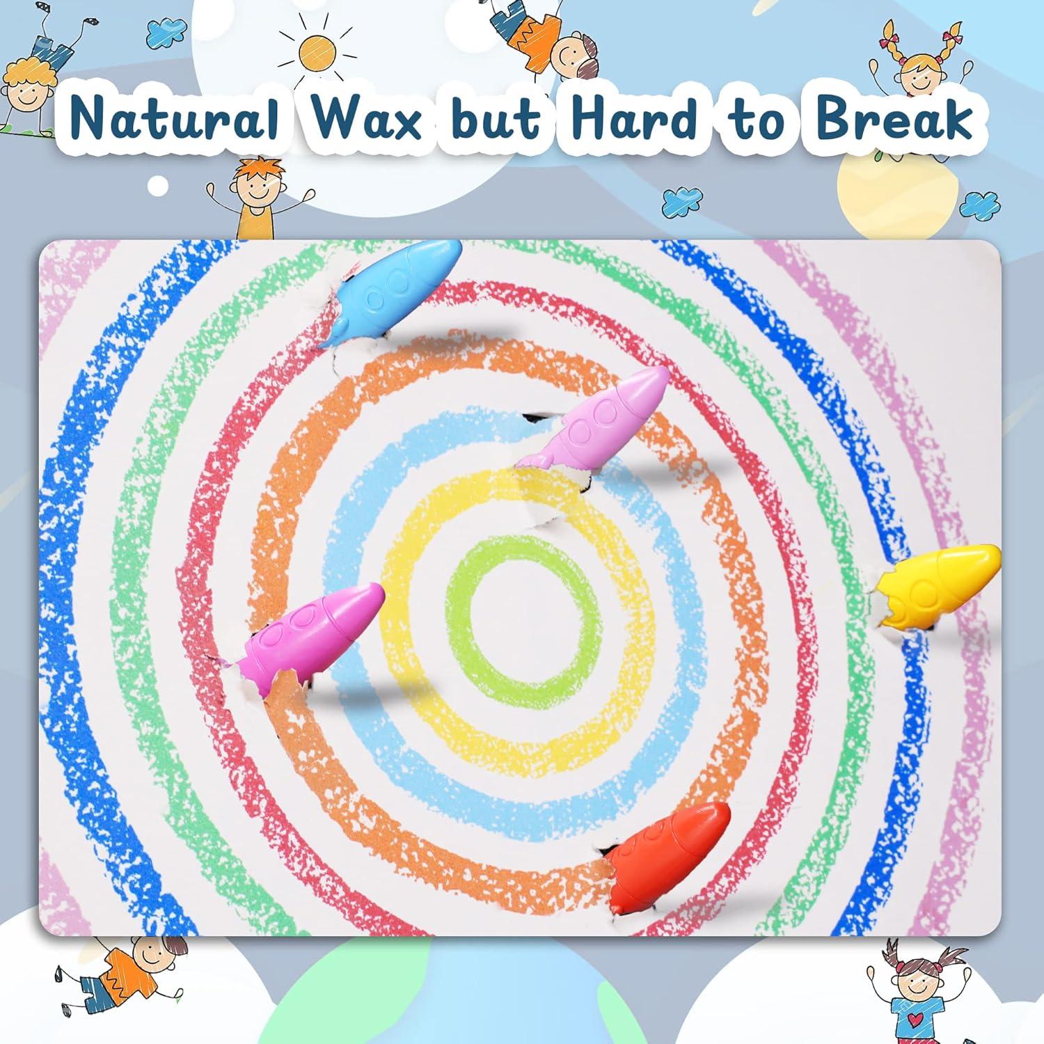 Crayones Espaciales MASSRT 24 Colores No Tóxicos para Niños