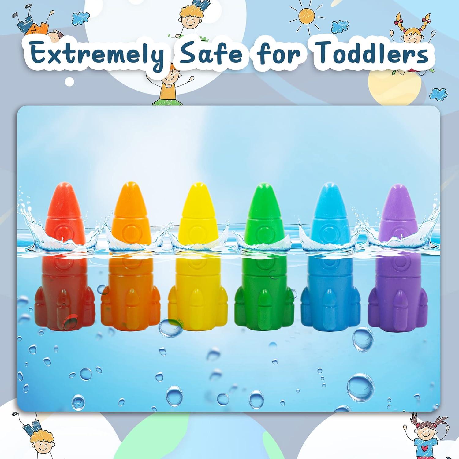 Crayones Espaciales MASSRT 24 Colores No Tóxicos para Niños