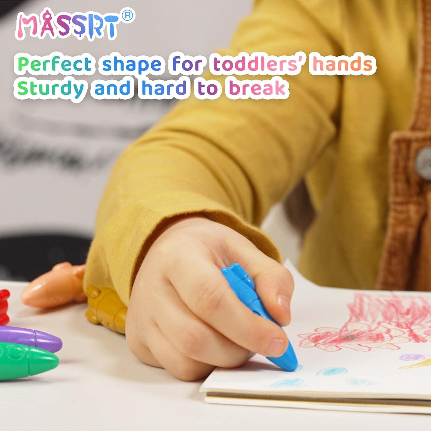 Crayones Espaciales MASSRT 24 Colores No Tóxicos para Niños