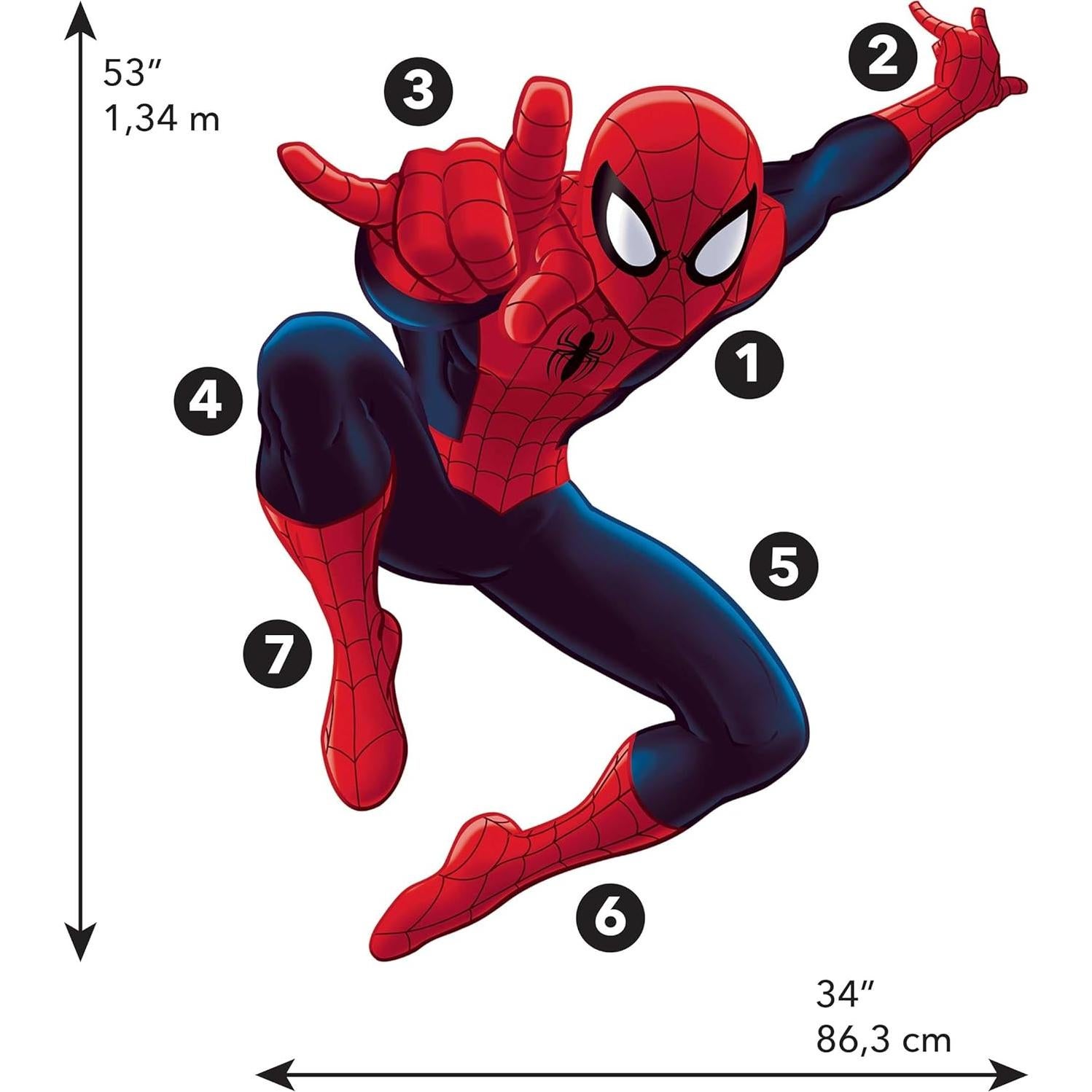 Calcomanías de Pared Ultimate Spider-Man RoomMates 135 cm