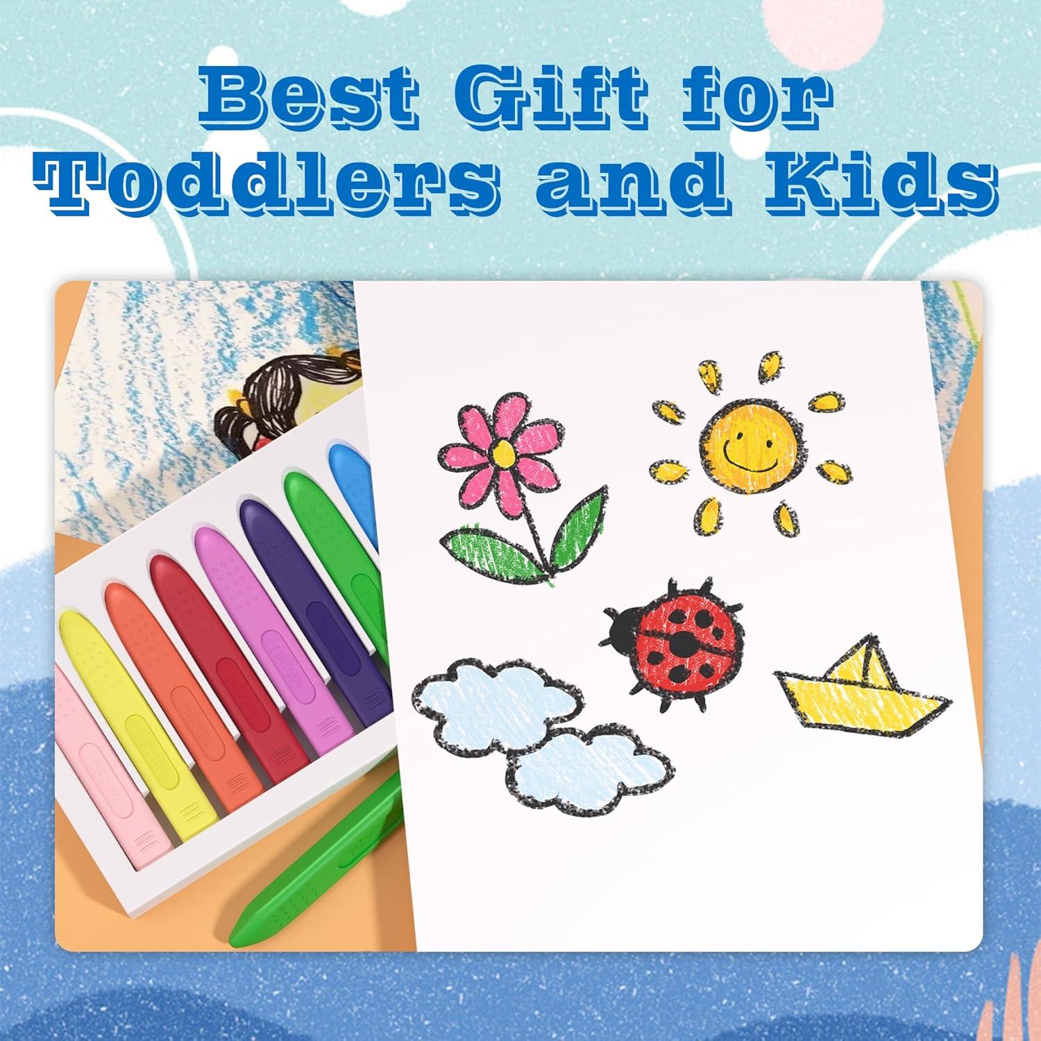 Crayones Jumbo Triangulares MASSRT 18 Colores No Tóxicos