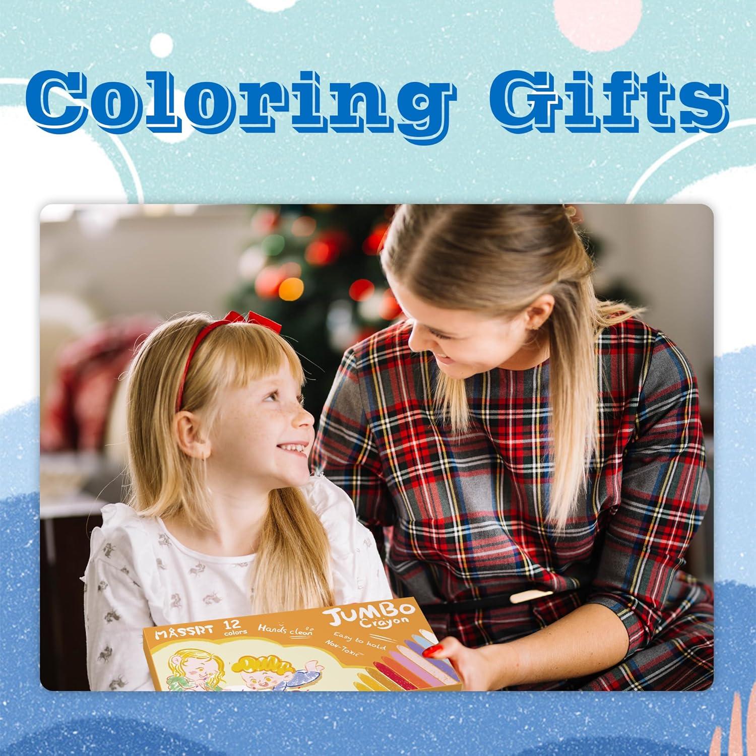 Crayones Jumbo Triangulares MASSRT 18 Colores No Tóxicos