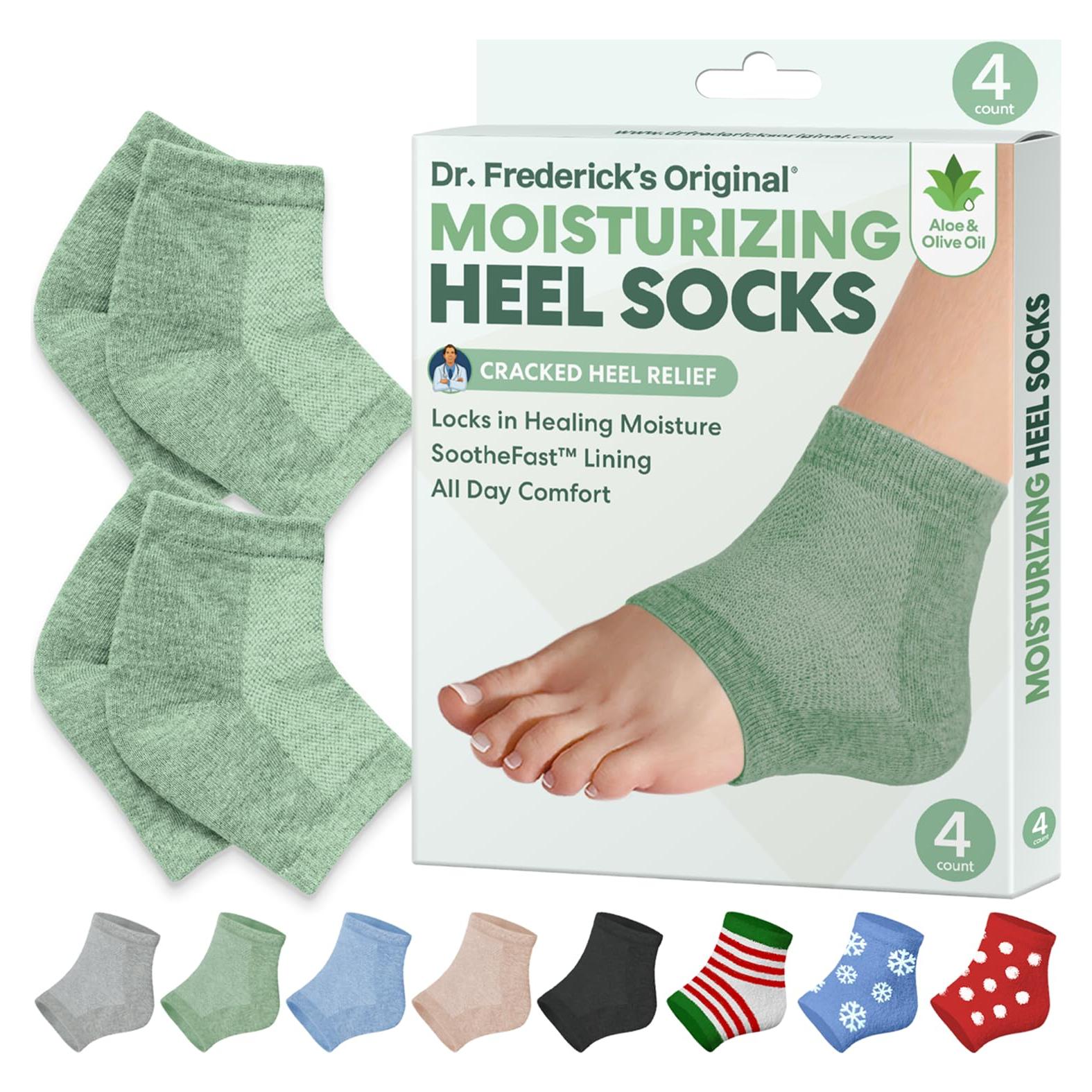 Calcetines Hidratantes Dr. Frederick para Talones Agrietados - 2 Pares - Aloe y Oliva