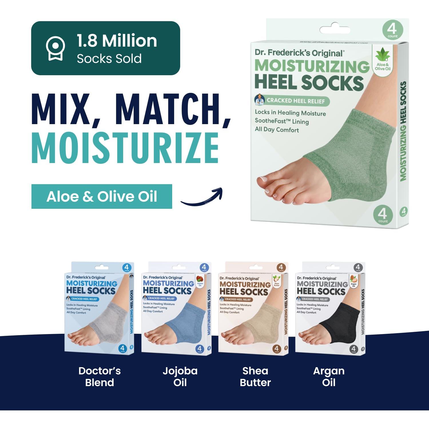 Calcetines Hidratantes Dr. Frederick para Talones Agrietados - 2 Pares - Aloe y Oliva