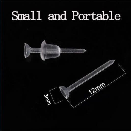 Pendientes de Stud Transparentes DSOMHZ - Paquete de 100 Piezas