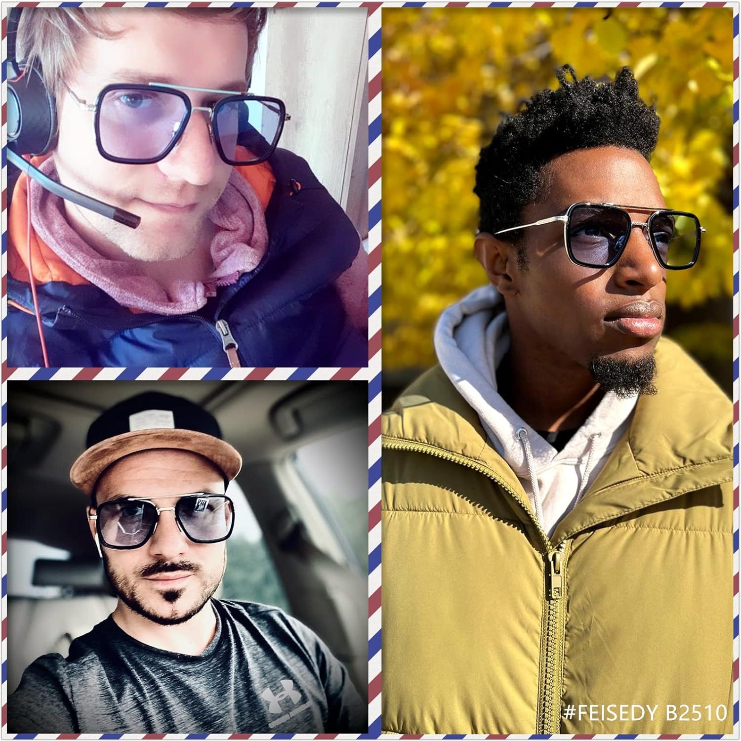 Gafas de Sol Cuadradas FEISEDY Retro UV400 para Mujeres