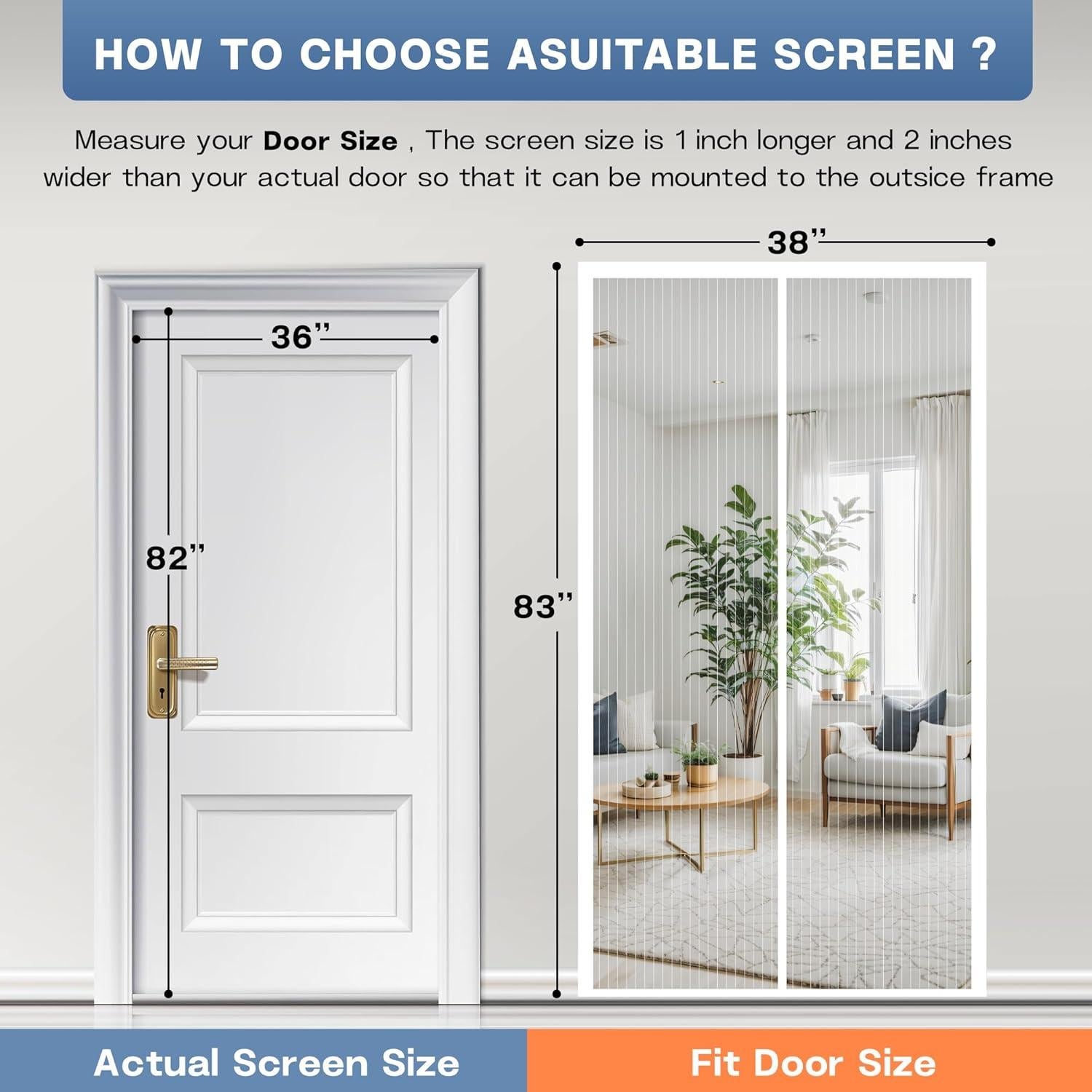 Puerta de Pantalla Magnética METAONLY 36x82 cm Blanca