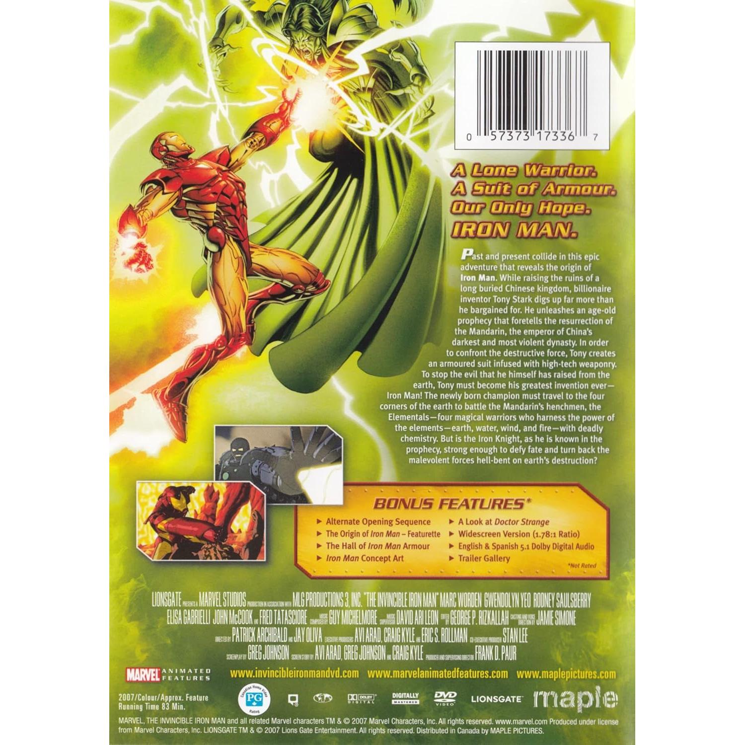 Película DVD Hombre de Hierro Invencible - 83 min - PG