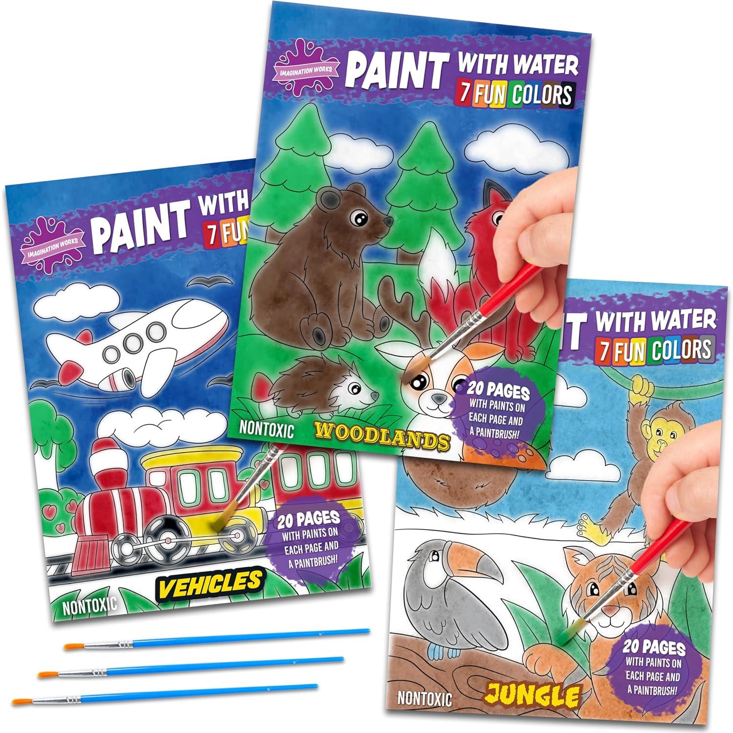 Libros para Pintar con Agua Imagination Works - Set de 3
