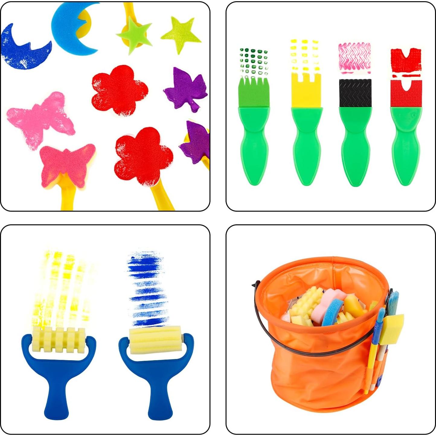 Kit de Pintura Lavable ABEIER 12 Colores para Niños