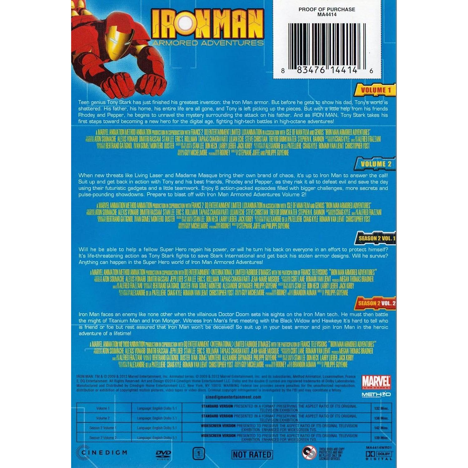 Iron Man: Aventuras Acorazadas - Temporadas 1 y 2 en DVD
