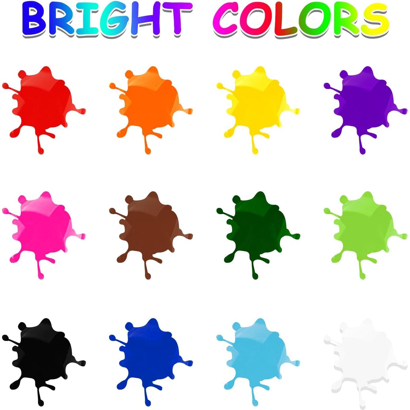 Pintura de Dedos ABEIER 12 Colores Lavables 60ml