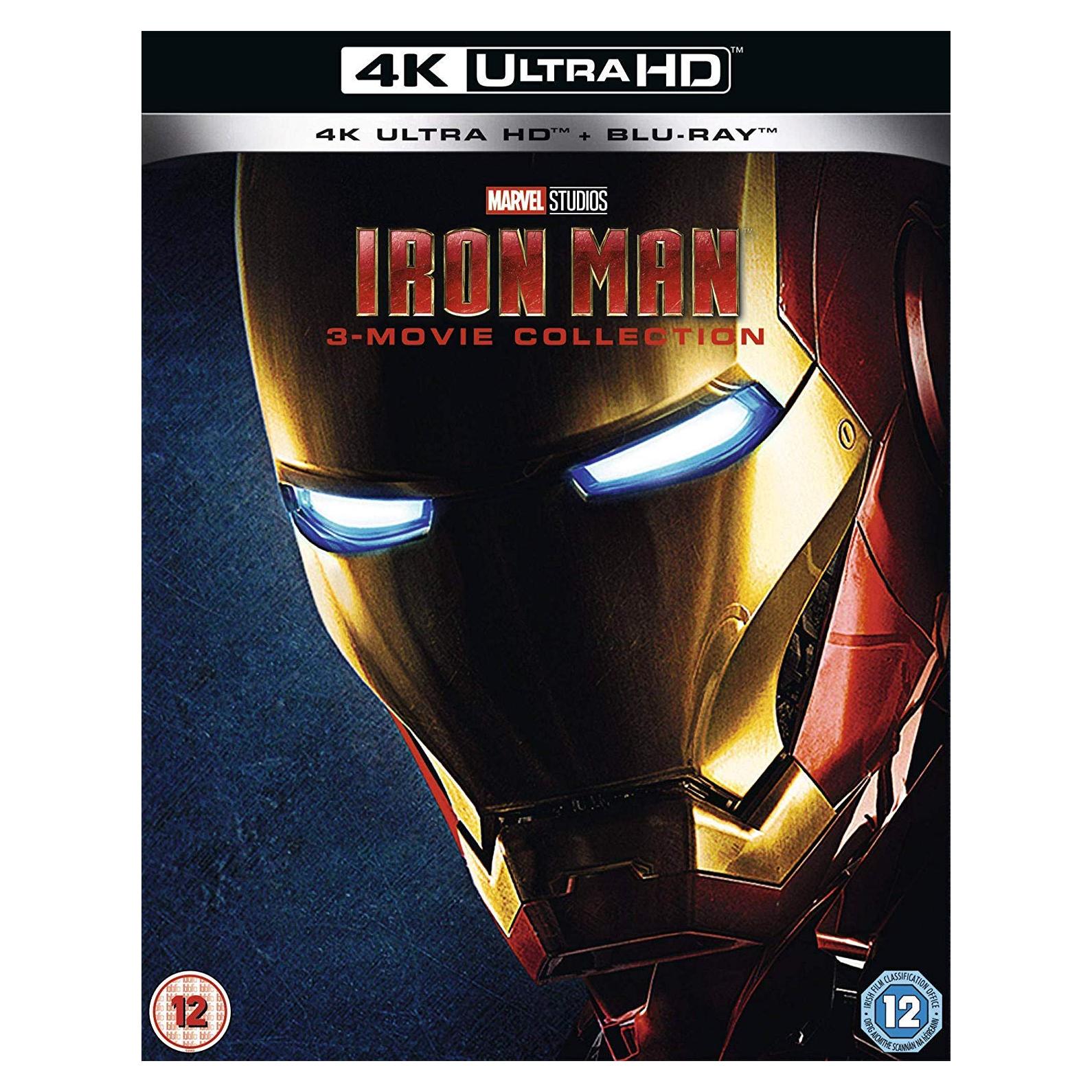 Trilogía Iron Man 1-3 Blu-ray 4K UHD Región Libre